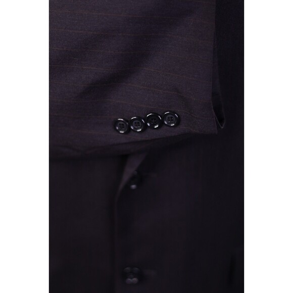 Men’s Jos A Bank 2 Button Dark Gray Striped Sport Wool Suit Jacket Coat 42R - Picture 8 of 12